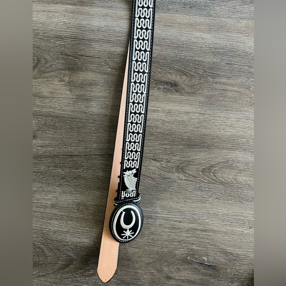 Size 34 Black Mexican Charro belt